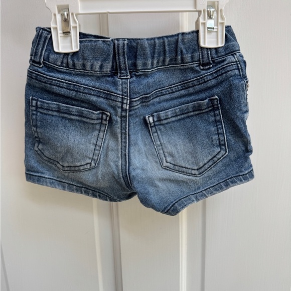 NWOT Cat & Jack 4T Girls Blue Denim Shorts with White Lace - Picture 5 of 6